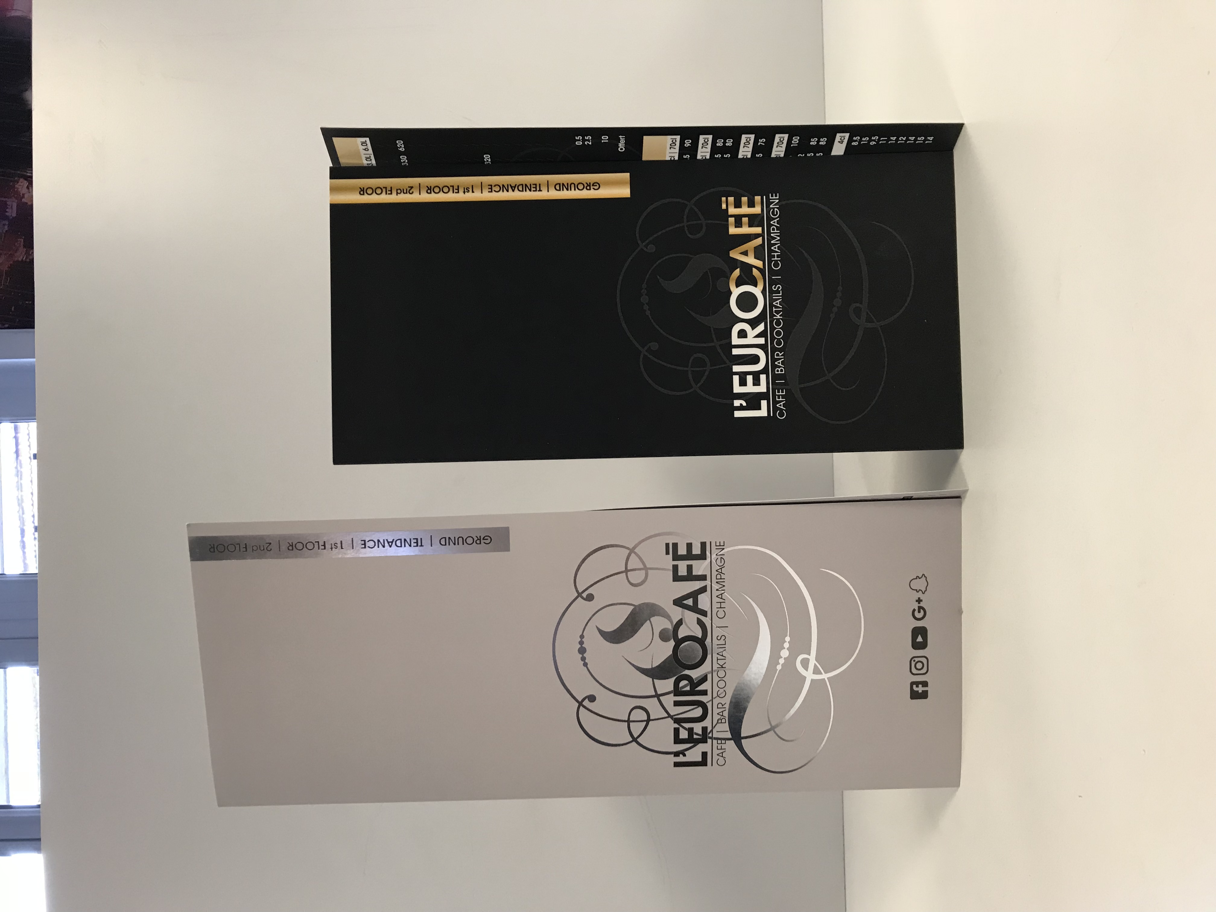 Menus L'Euro Café